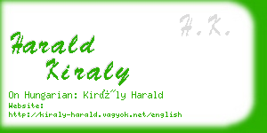 harald kiraly business card